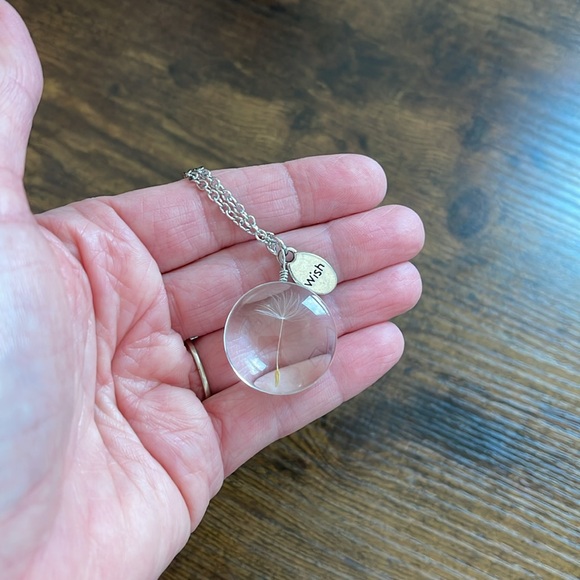 Dandelion Wish Pendant Necklace - Circle/Round - Picture 3 of 11